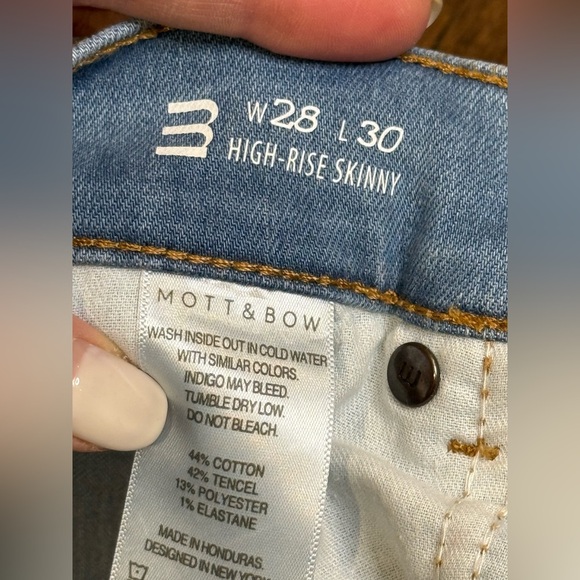 MOTT & Bow HIGH RISE SKINNY JANE JEANS 28/31 NEW WITHOUT TAGS - Picture 6 of 13